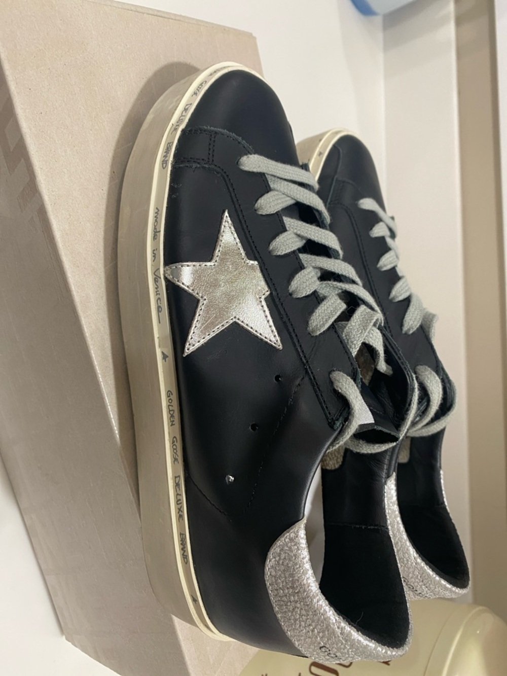 Golden Goose Women’s Hi Star Classic Leather Sneaker Size 38 - Picture 12 of 13